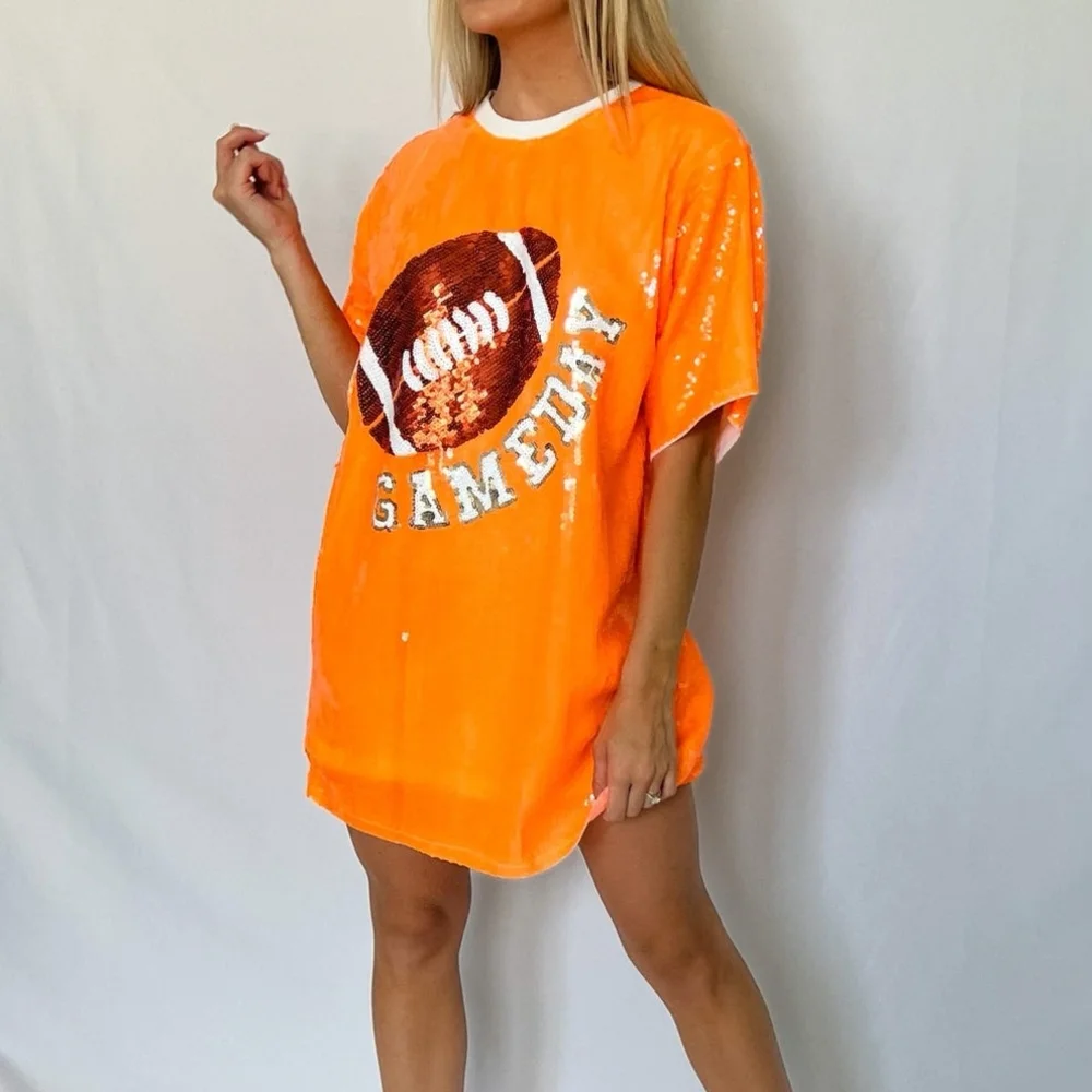 Tennessee Orange Sequin Football Dress NWT - Picture 2 of 6